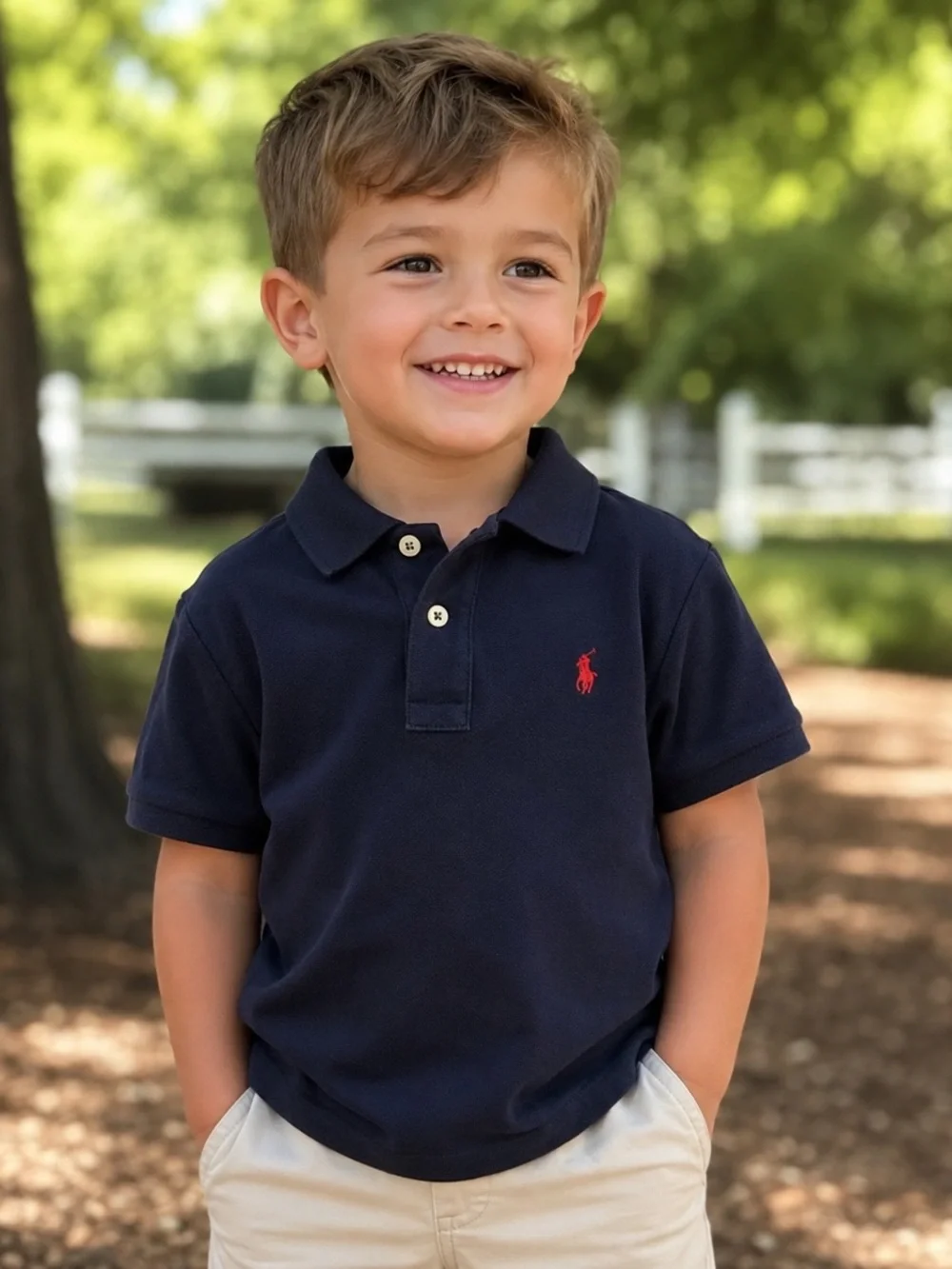 Ralph Lauren Navy Polo with Red Pony Embroidery - Boys Size 4T